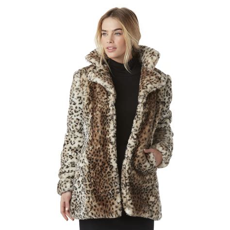 leopard fake fur coat|faux leopard coat on sale.